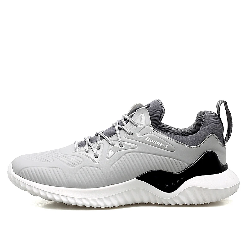 Gray Shoes VESONAL качественные брендовые кроссовки из pu кожи Для мужчин взрослых повседневные мужские туфли Для мужчин Осенняя Уличная обувь для бега Легкая удобная женская обувь - Цвет: Gray Shoes