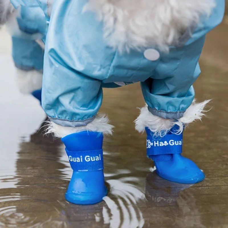 

Pet products waterproof dog foot cover new small dog shoes silicone dog shoes pet rain shoes dog and cat boots