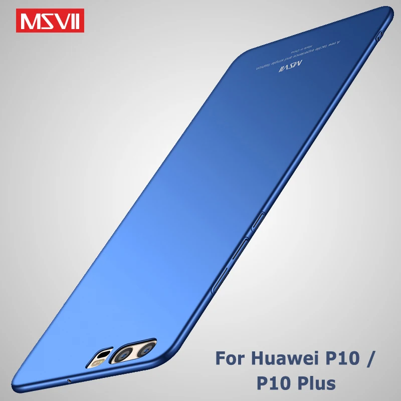 P10 чехол Msvii тонкий кожаный для Huawei Plus P 10 Lite Pro Жесткий из поликарбоната чехлы