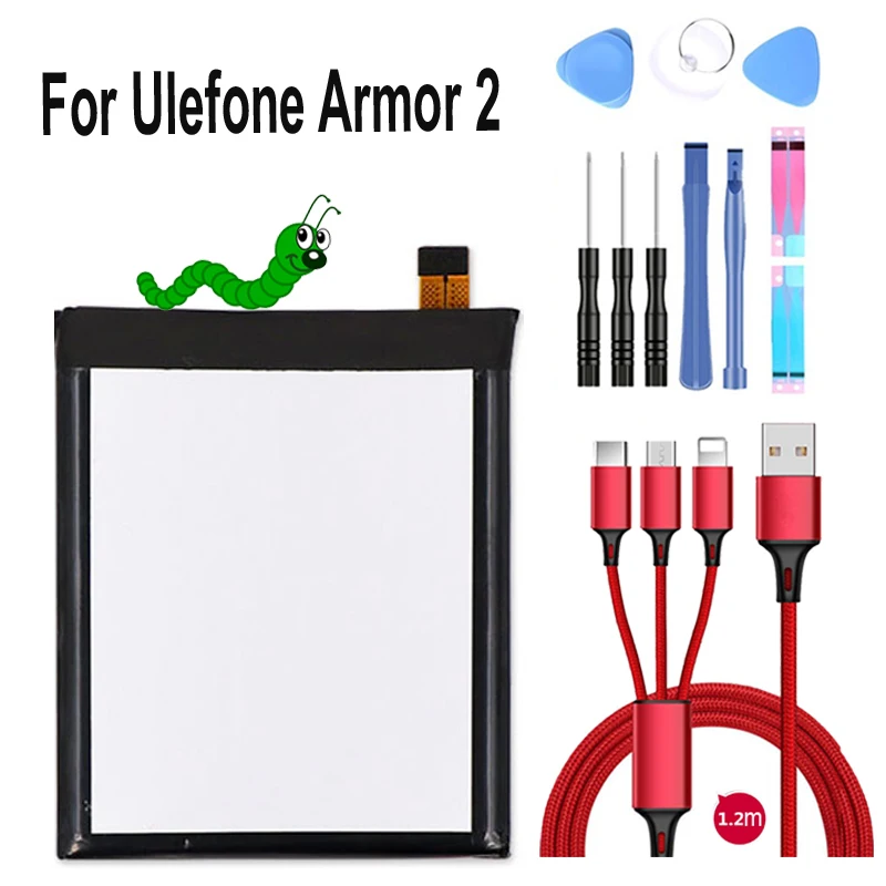 100% Новинка для Ulefone armor 2 аккумулятор 4700 мАч 5 0 дюйма Helio P25 + USB кабель набор