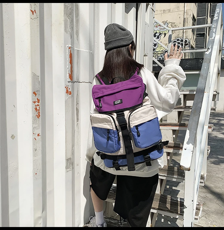 

BB1114 2021 new Backpack Men's Backpack Japanese Large-capacity Female Tide Brand Campus Korean Harajuku