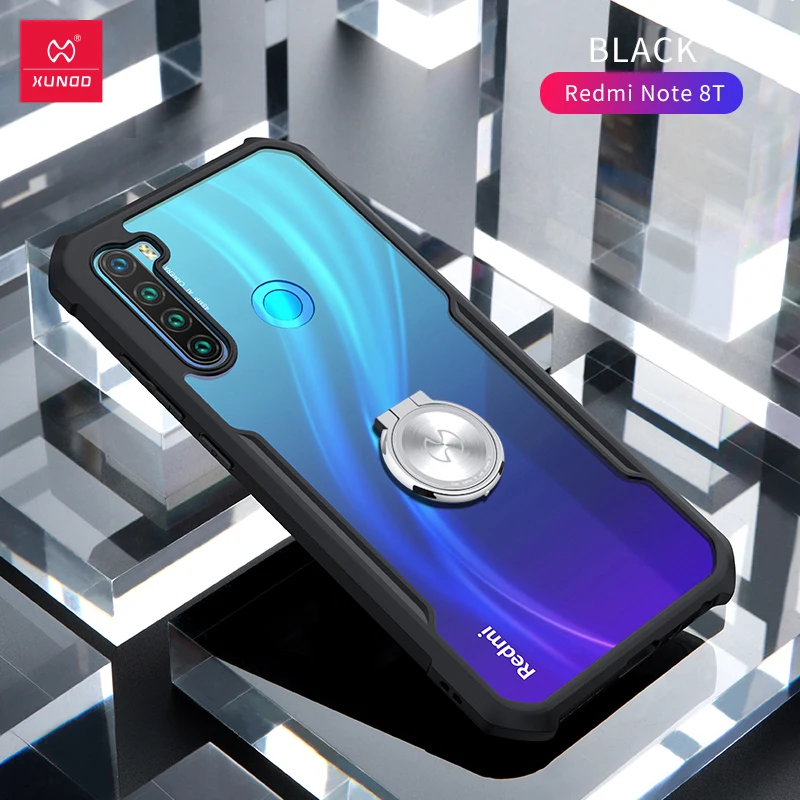 Чехол Xundd для Xiaomi Redmi Note 8T магнитный держатель кольца PC + ТПУ чехол-бампер 8 Pro чехол