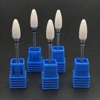 5pcs dental lab bullet shape zirconia ceramic burs drills for micro motor polisher