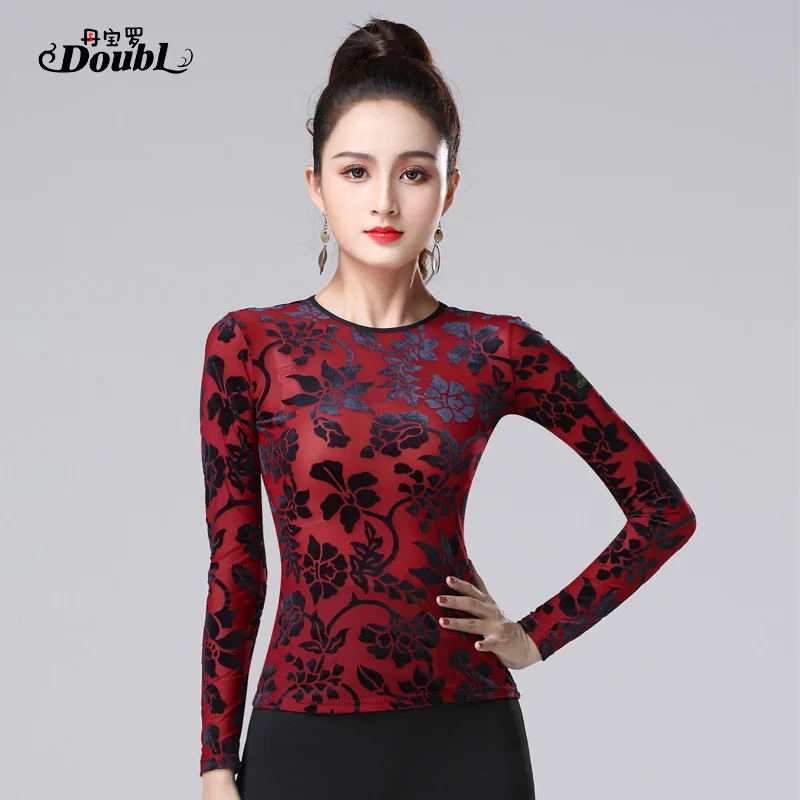 Пикантная женская верхняя одежда DOUBL топ для латиноамериканских танцев взрослых