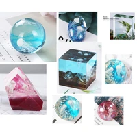 16 pcsset epoxy filling jewelery materials busuteria crystal ocean resin 3d mini jellyfish modeling dolphin jelly
