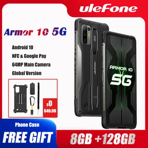 Ulefone Armor 10 5G Rugged Mobile Phone Android 10 8GB +128GB
Waterproof Smartphone/IP68 IP69K/ 6.67"/64MP Camera Mobile Phones