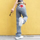 Осенние женские джинсы Y2K, потертые джинсовые брюки в стиле High Street, уличная одежда, бойфренды, мешковатые джинсы, классические брюки-карго для мам для девочек