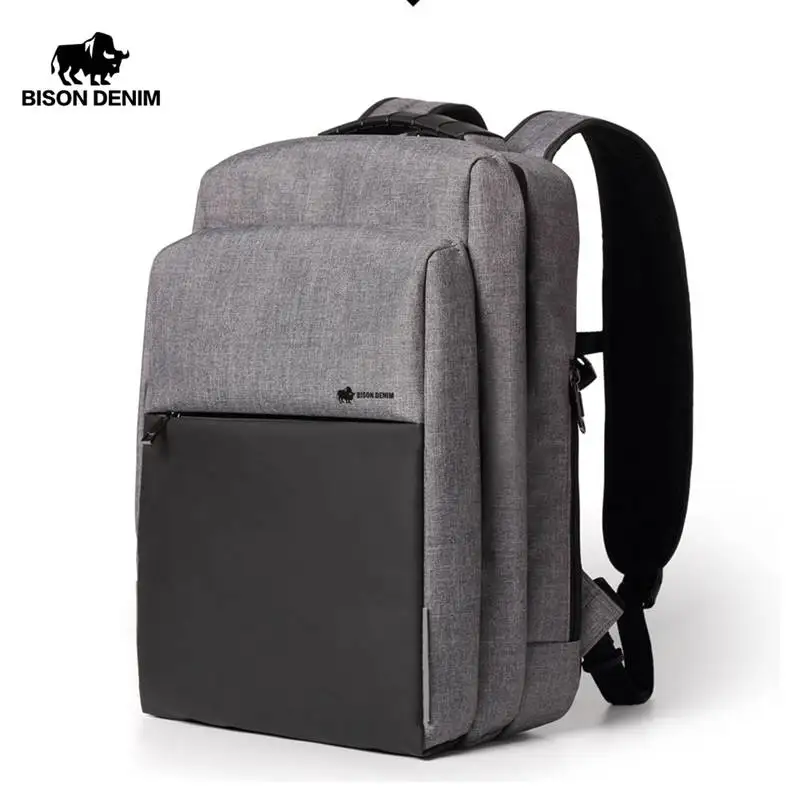 

Рюкзак мужской Bison Denim, водонепроницаемый, для ноутбука 15,6 дюйма, с USB-портом для зарядки