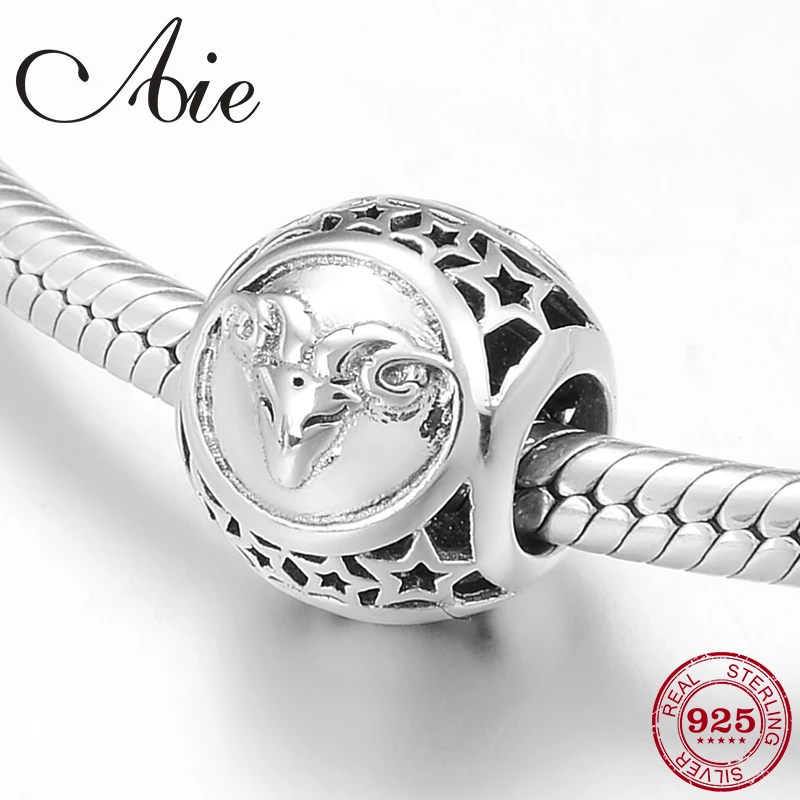 Женские серебряные подвески 12 созвездий Козерог бусины со знаками Зодиака