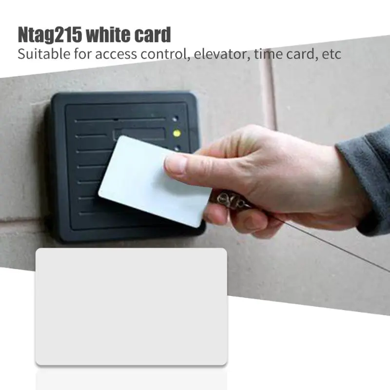 10 шт. NTAG215 непечатные NFC-карты перезаписываемые белые чистые смарт-карты |