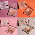 NOVO 4 цвета Тени для век легкие в окрашивании матовые перламутровые земляные тени для век Палитра Профессиональные Тени для век Палитра Косметика