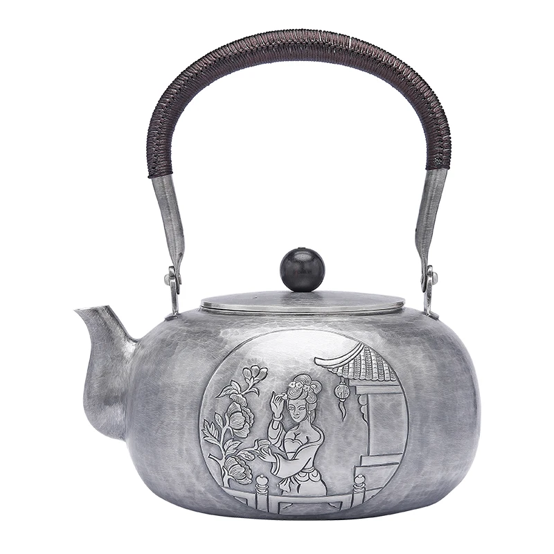 Серебряный чайник из чистого серебра 999 пробы для воды японский кунг-фу чайной