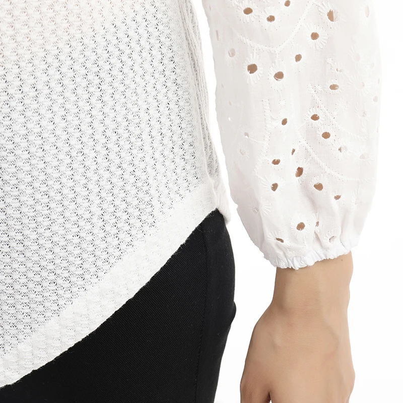 

Summer Hollow Out White Blouse Shirt Women Fashion Off Shoulder Top Slash Neck Lantern Sleeve Female Blouses Tops