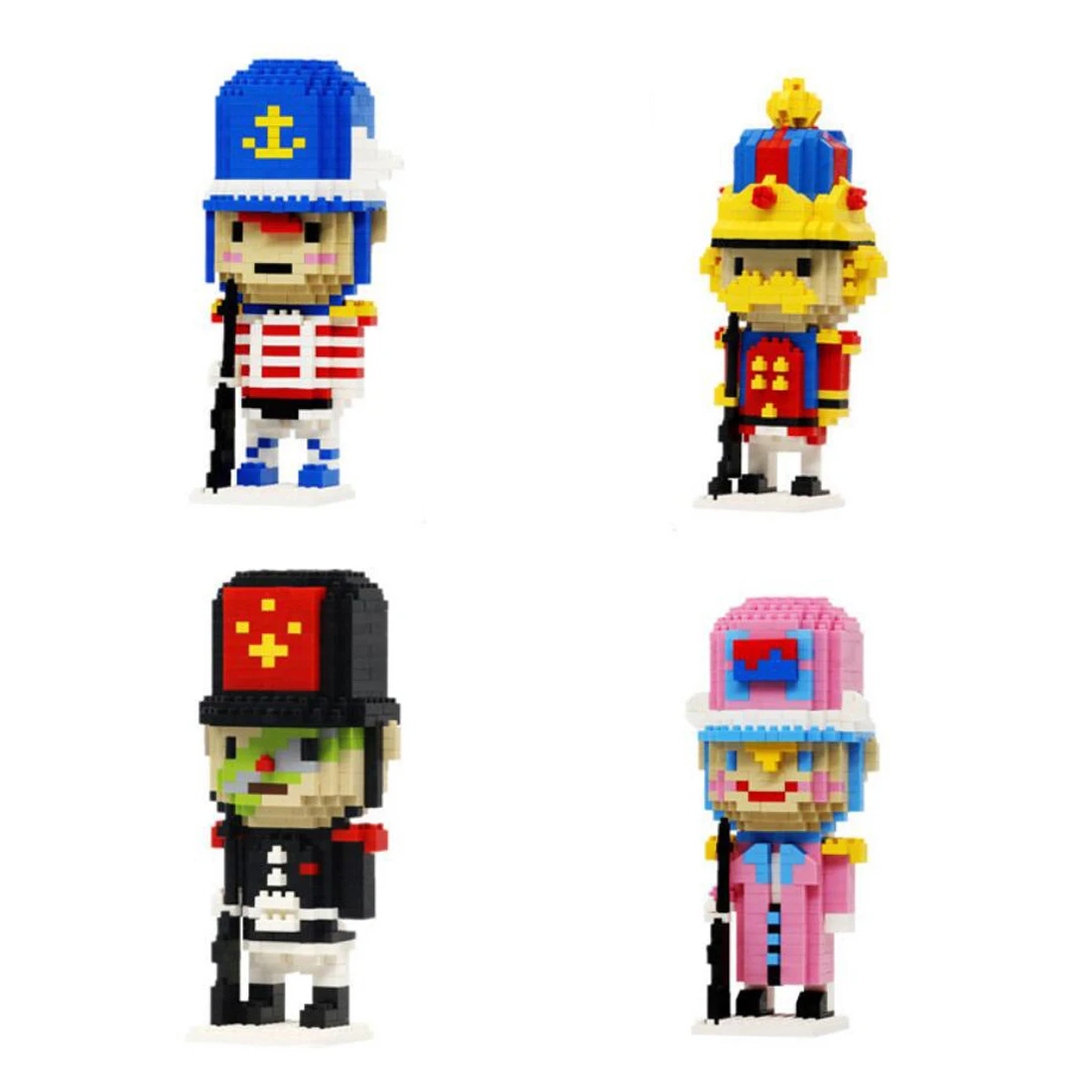 

hot Creative Classical Britain assamable nutcracker figures soldier model brick mini micro diamond blocks toys for children gift