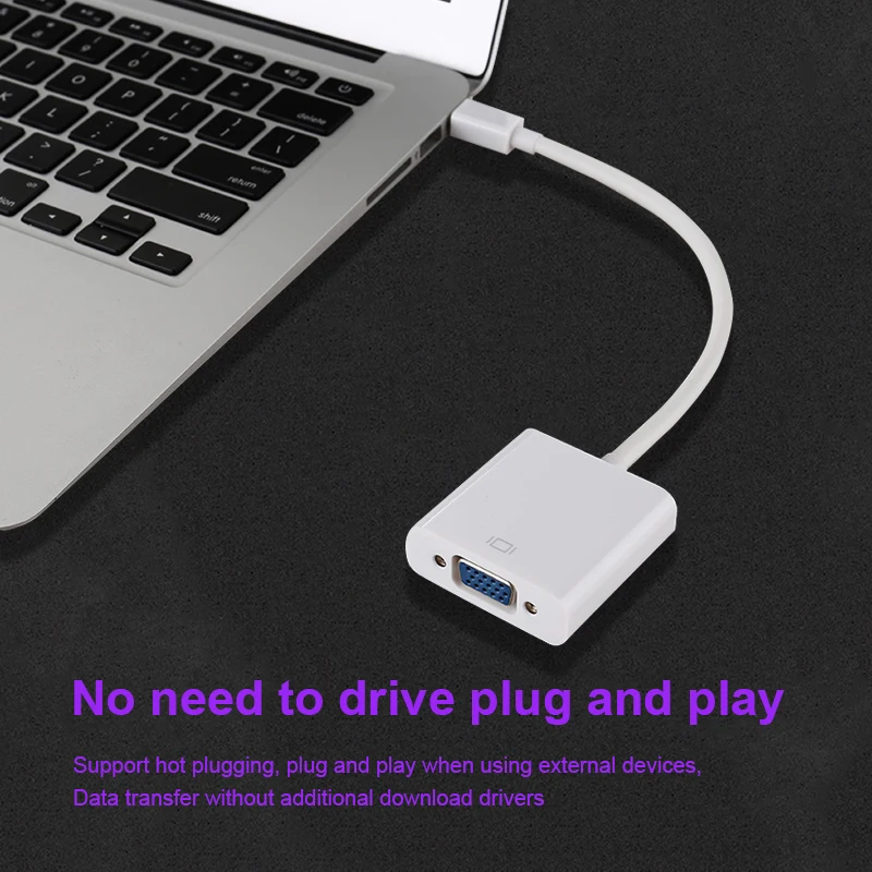 Видео адаптер Mini DP к VGA 1080p Thunderbolt Дисплей порт кабели Vga для Apple Macbook Pro Air |