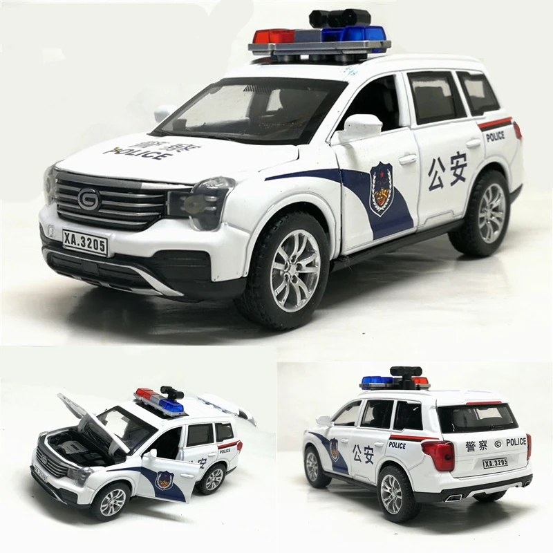 1:32 модель автомобиля из сплава Chuan Qi Trumpchi GS8 полицейский внедорожник серия с