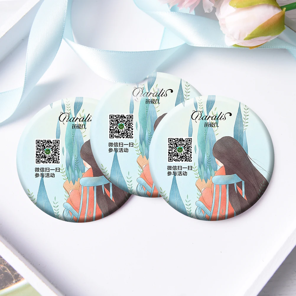 Daralis 1 шт. 70 мм модные портативные женские из нержавеющей стали милые зеркальные