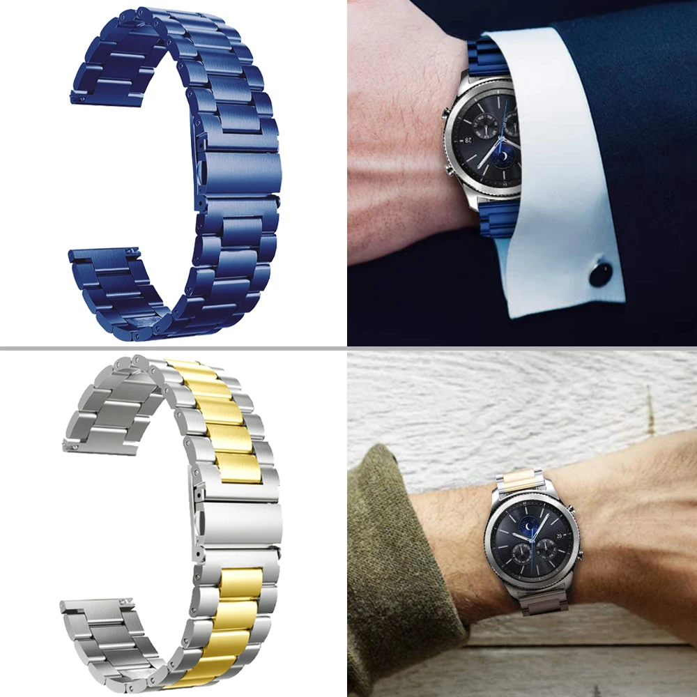 

Band For Samsung Galaxy Watch 46/42mm Active2 44/40mm/Gear Sport/Gear S3 Stainless steel Strap Watchbands 20/22mm Accessories