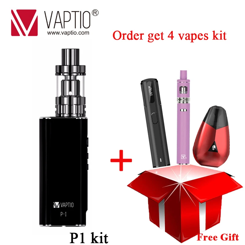[Благоприятные комплект на 12,12] Электронная сигарета подарок Vaptio P1 комплект 50 Вт испаритель 2100 мАч встроенный аккумулятор 2/3 мл!! атомизатора катушки