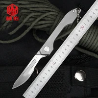 1 pc edc folding knife titanium alloy handle portable tool outdoor tool multifunctional rescue scalpel no blade