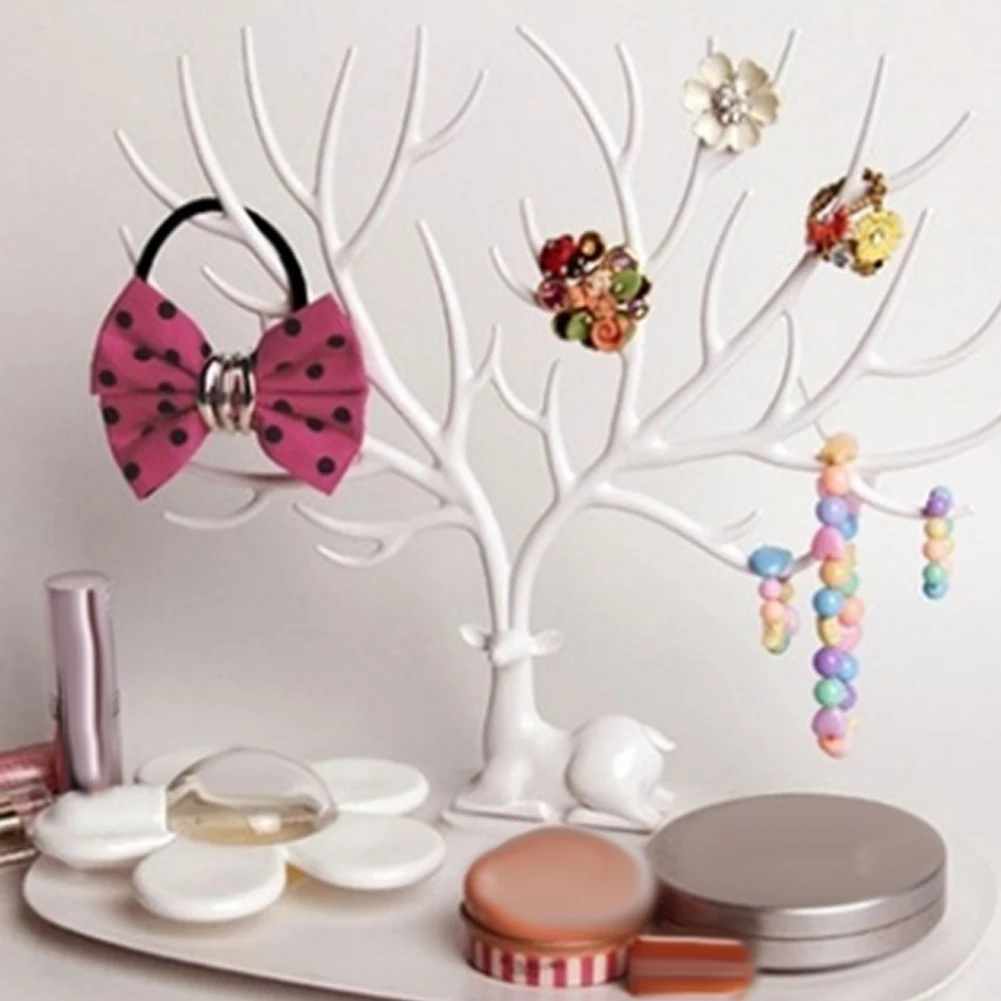 

Deer Tree Jewelry Rack Display Stand Earrings Necklace Bracelet Ring Organizer fairly sturdy design always jewelry organized