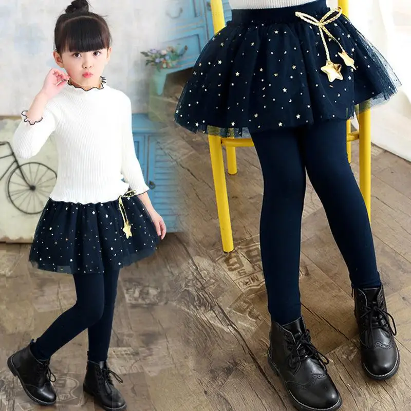 

2020 Autumn Winter Kids Girls Leggings Trousers New Toddler Girl Skirt Trousers Children Pants Culottes Tutu Skirt Pants K155