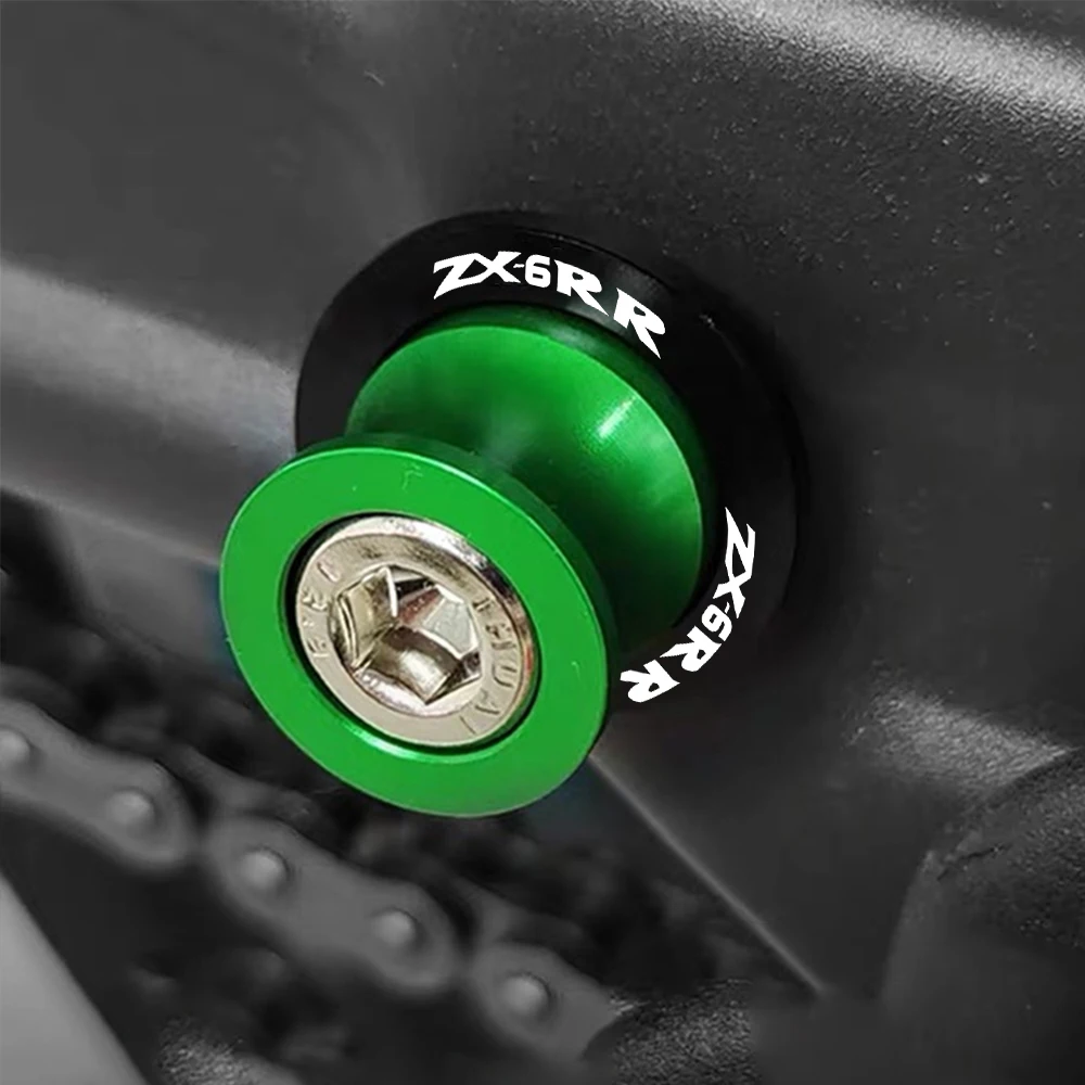 

FOR KAWASAKI ZX6RR 2000 2001 2002 2003 2004 2005 2006 Motorcycle CNC Aluminum Swingarm Slider Spools 8mm/10mm Stand Screws Cover