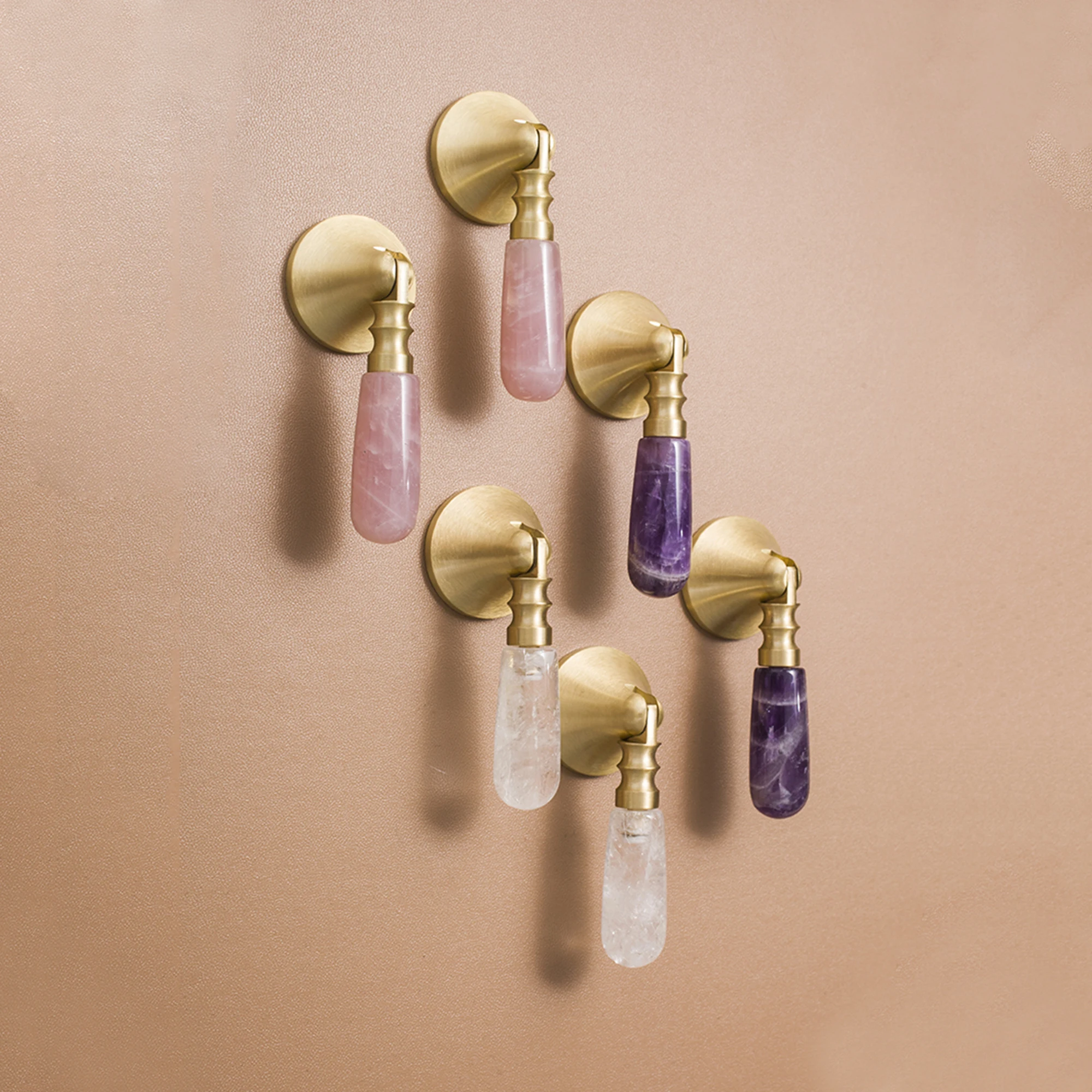 

MFYS Crystal Handles for Cabinets and Drawers Brass Furniture Handles White Wardrobe Closet Pulls Knob Kitchen Handle Hardware