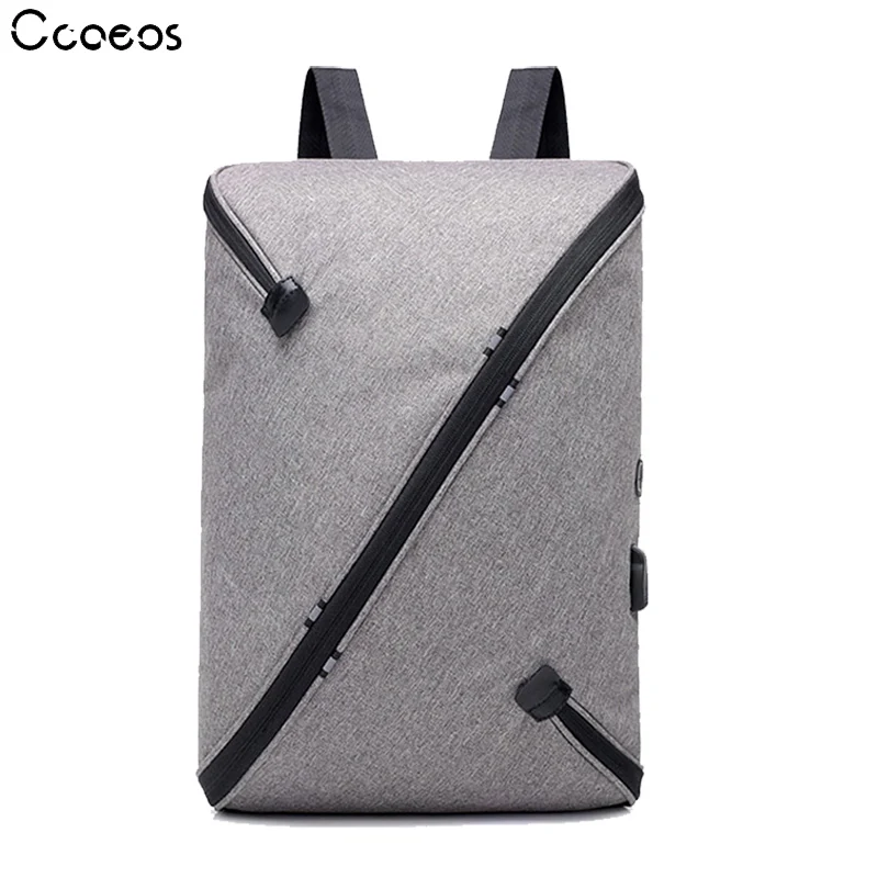 Fashion men's laptop backpack casual business travel bag USB charging interface large capacity(GH0818) | Багаж и сумки