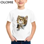 Детская футболка с 3D-принтом животных, летняя футболка с реалистичным принтом животных для мальчиков, подарок на день рождения, 2019