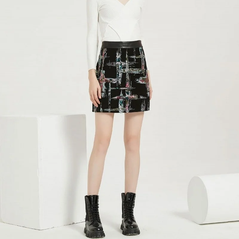 Женская привлекательная мини-юбка с высокой талией роскошные юбки из
