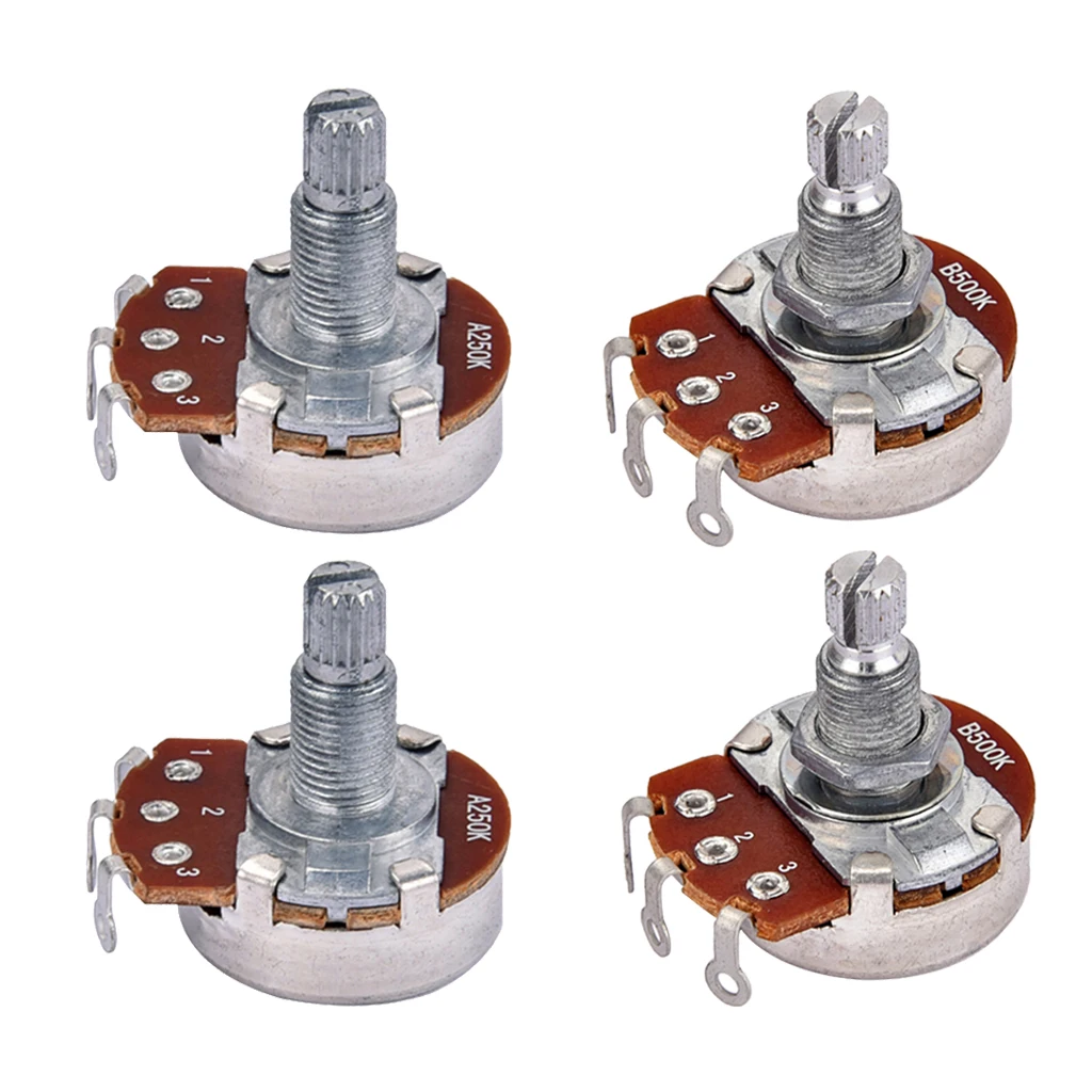 4pcs alpha a250kb500k potentiometer töpfe für elektrische gitarre ersatz free global shipping