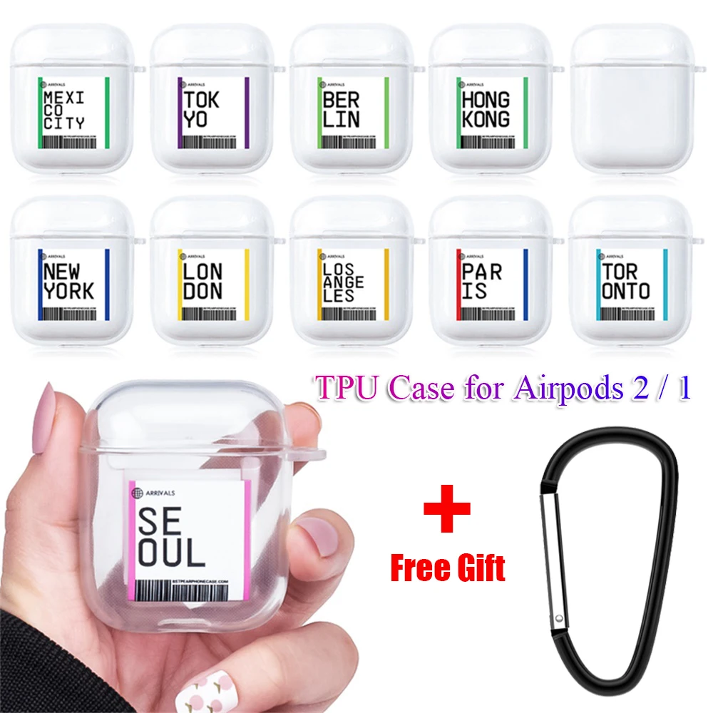 INS City Label штрих-код bluetooth-гарнитура чехол для Airpods 2 1 письмо airбилетов наушники