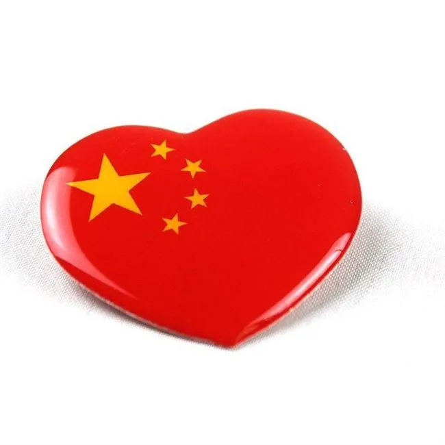 Китайские национальные красные Броши с флагом 2 шт./партия китайский значок в