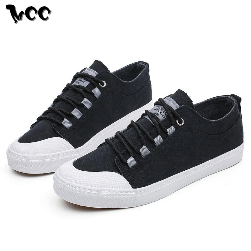 Мужские парусиновые туфли низкие кроссовки на шнуровке дышащая Нескользящая