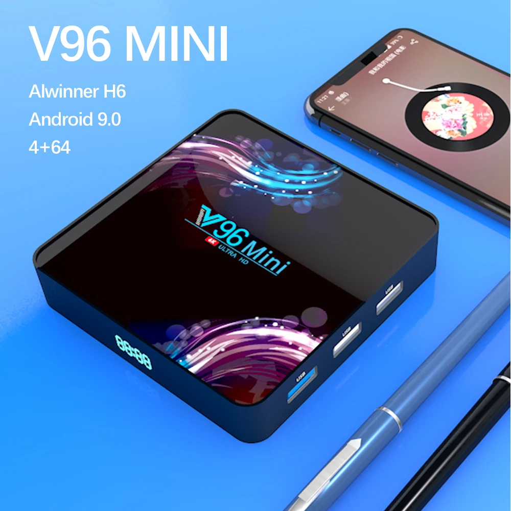 Приставка Смарт-ТВ 2020 года Android 9 0 4 ГБ 64 Ultra 6K HD Youtube медиа-плеер 2 4G и 5G ТВ-приставка