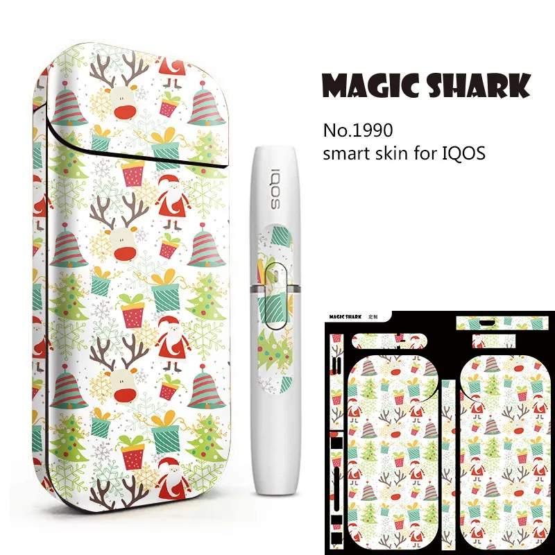 Maigc Акула матовая Счастливого Рождества череп лист звезда ударопрочная полная