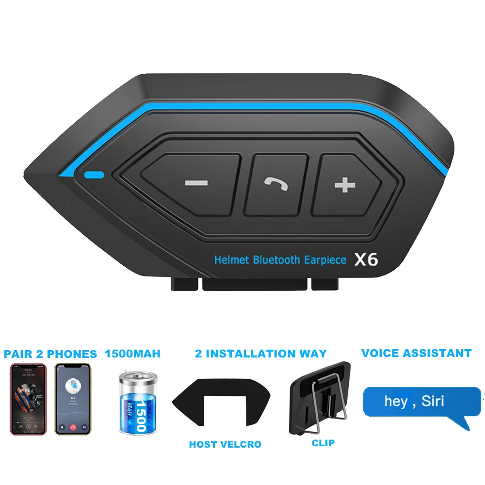 

Мотоциклетный шлем с аккумулятором 1500 мА · ч и поддержкой Bluetooth 5,0