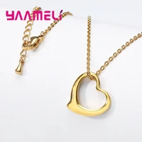 925 sterling silver pendant necklaces for women birthday gift simple heart sweet design high quality fine silver 925 jewelry