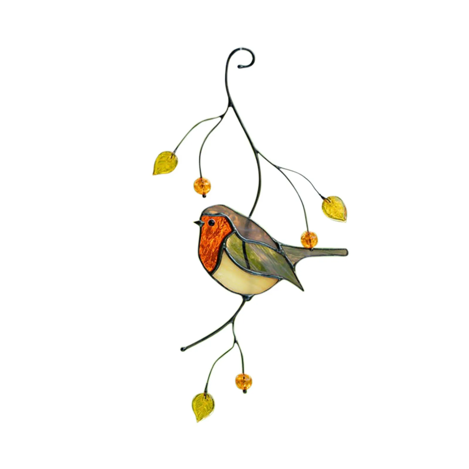 

40# Handmade Bird Butterfly Stained Glass Ornament For Wall Window Door Hanging Ornaments Home Campanula Decoration Crafts
