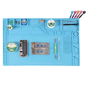 Большой размер S-180 55*35 см BGA теплоизоляция силиконовый коврик паяльный Ремонт Платформа Настольный коврик с магнитной секцией