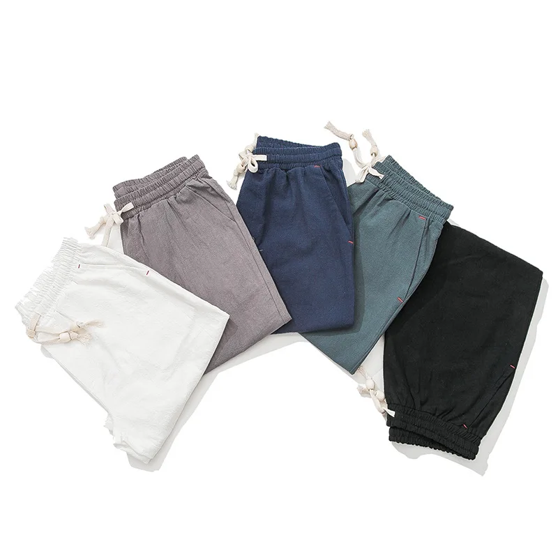 

Men's Shorts Men's Korean-Style Trendy Summer White Loose Casual Large Trunks Outer Wear Cotton Shorts