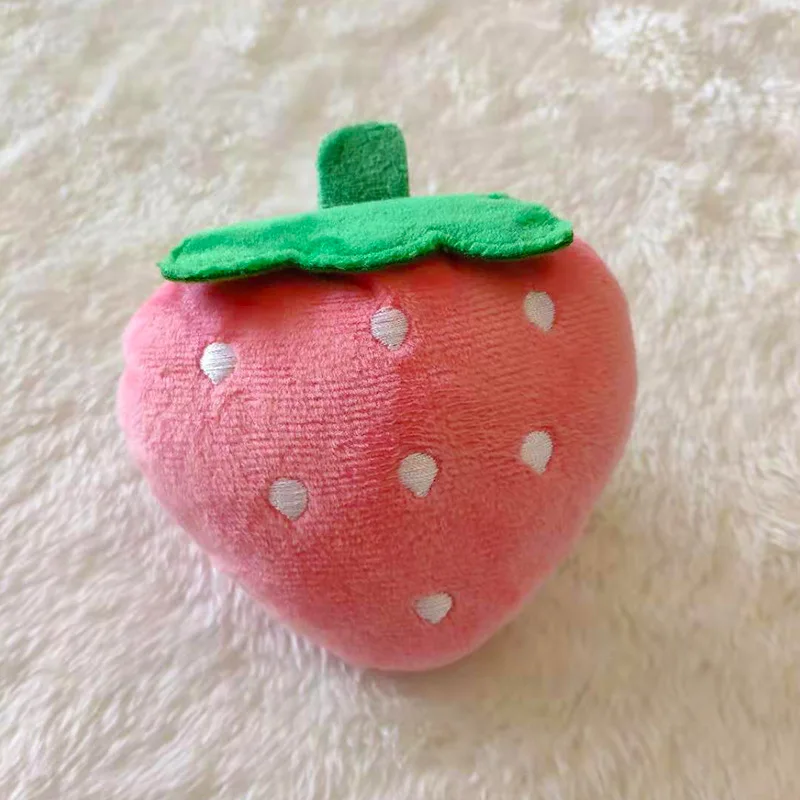 

New Pet Strawberry Toy Plush Sounding Toothpick Dog Toy Strawberry