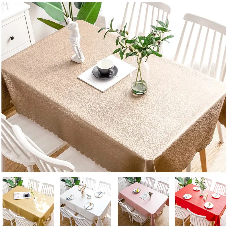

festival tablecloth lace waterproof tablecloth wedding decoration table party table cover rectangle birthday tablecloth 4 colors