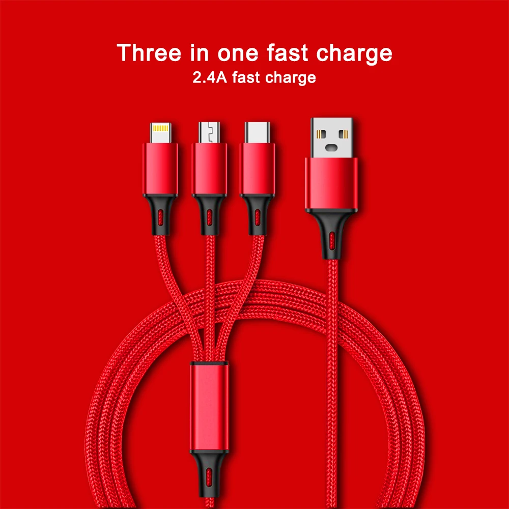 3 в 1 USB-кабель Type C для iPhone Android Type-c Huawei Xiaomi IPhone | Мобильные телефоны и аксессуары