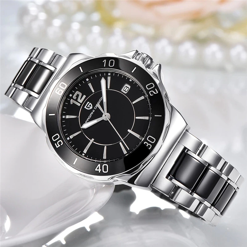 PAGANI DESIGN Women Watches Fashion Ceramic Classic Popular Dress Casual Quartz Female Waterproof Luxury Lady Business Calendar