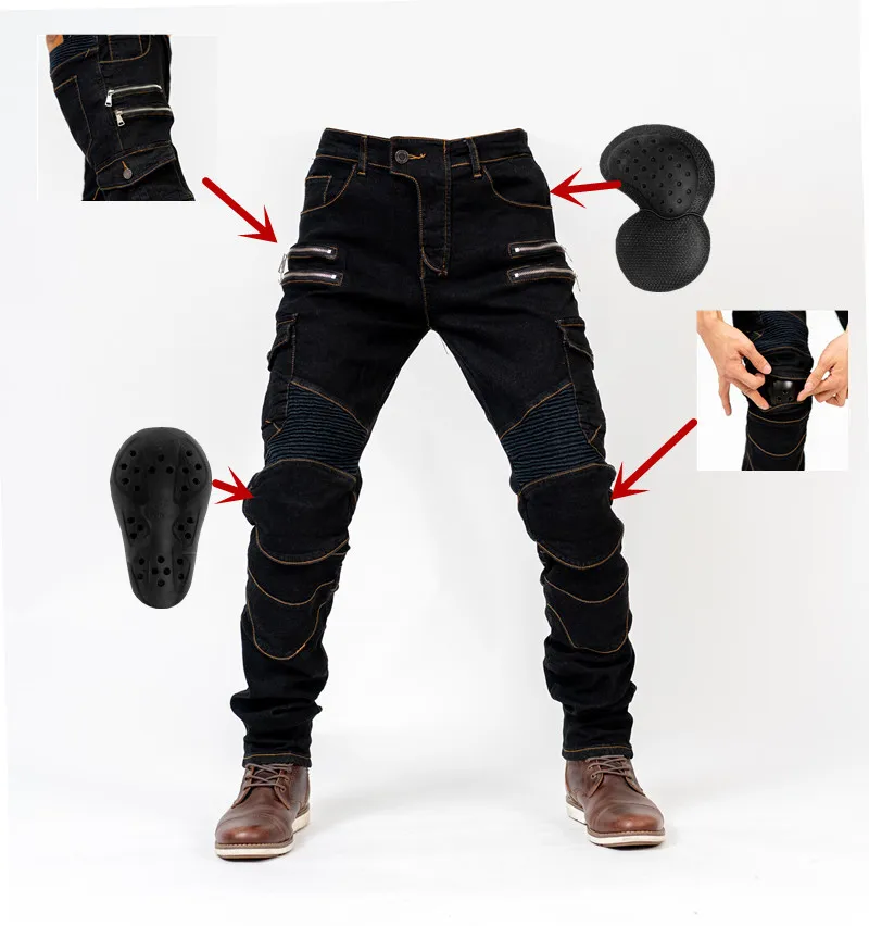 Hot-Selling Summer Motocross Denim Pants Motorcycle Riding Trousers Men's Anti-fall Off-Road Moto Biker Protective Gear Jeans