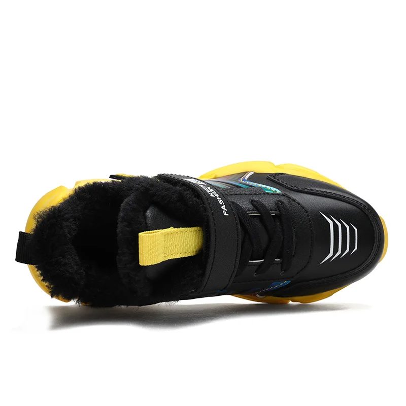 

Winter Footwear With Warm Plush Boys and Girls Lightweight Running Shoes For Children Sneakers #28-39