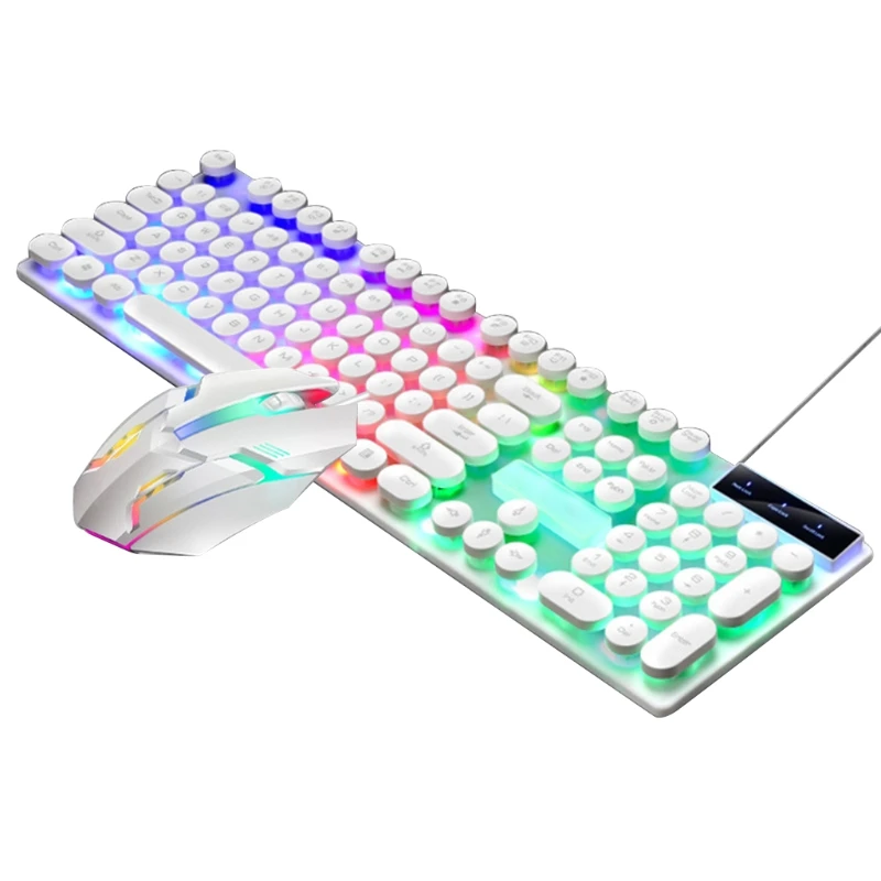 Игровая механическая клавиатура в стиле стимпанк металлическая панель круглая