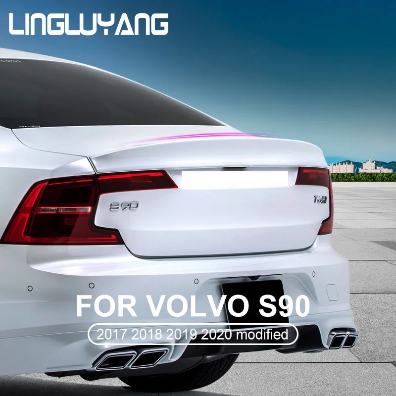 Для Volvo s90 изменение заднее крыло специальный спойлер s90 аксессуары украшения автомобильные аксессуары стикер